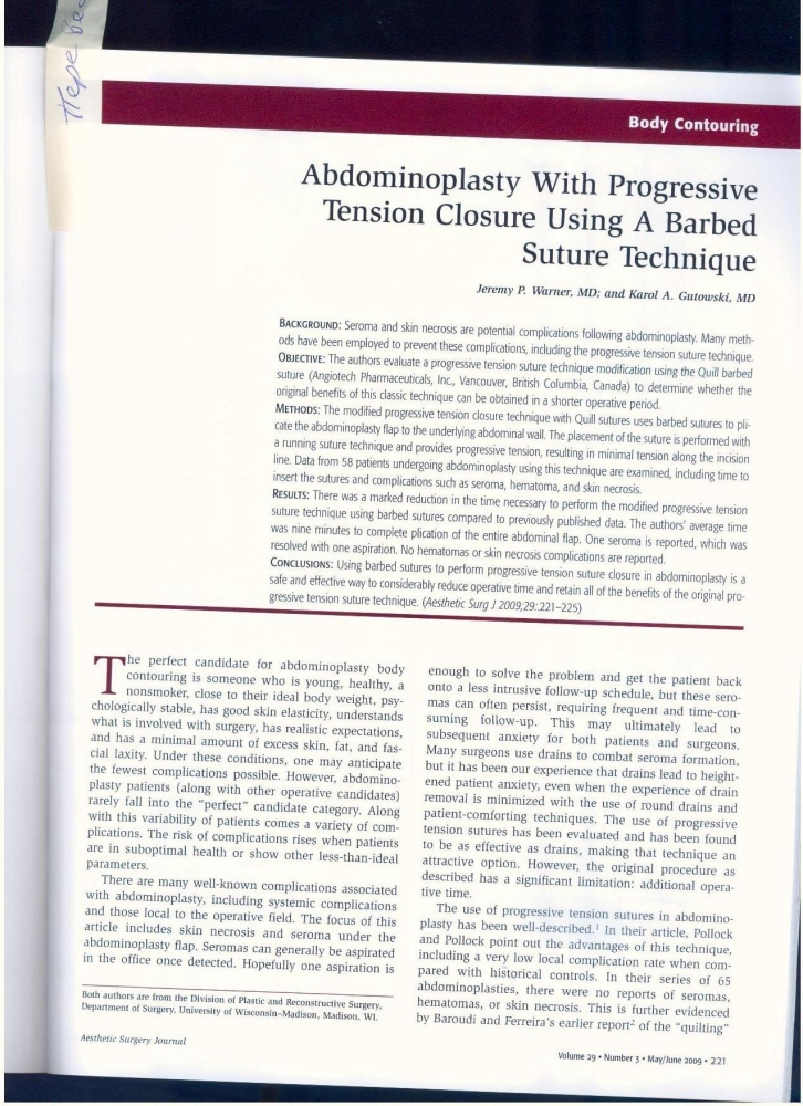 Aesthetic Surgery Journal Volume 29, Issue 3, May 2009 Aesthetic Surgery Journal Volume 29, Issue 3, May 2009