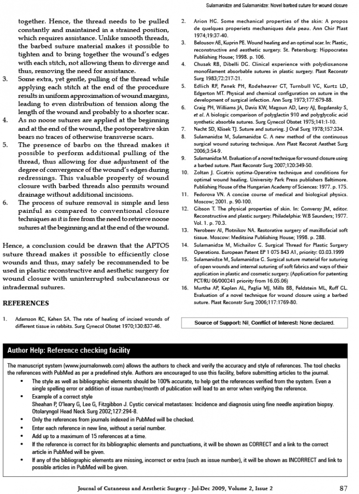 Journal of Cutaneous and Aesthetic Surgery - Jul-Dec 2009, Volume 2, Issue 2